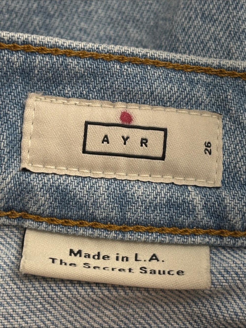 AYR Light Blue The Secret Sauce Wide-Leg Jeans Size 26 - Picture 10 of 12